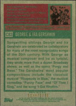 2009 Topps American Heritage - Chrome #C83 George Gershwin / Ira Gershwin Back