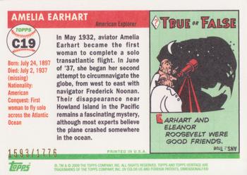 2009 Topps American Heritage - Chrome #C19 Amelia Earhart Back