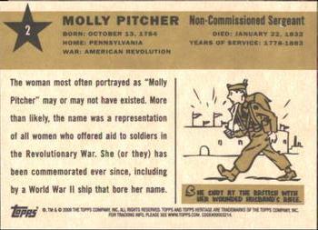 2009 Topps American Heritage Heroes #2 Molly Pitcher Back