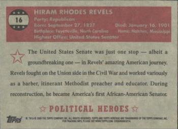 2009 Topps American Heritage Heroes #16 Hiram Rhodes Revels Back