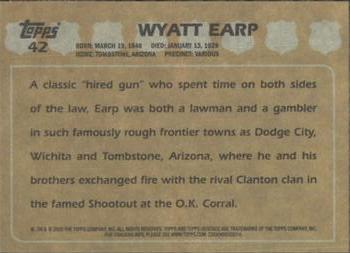 2009 Topps American Heritage Heroes #42 Wyatt Earp Back
