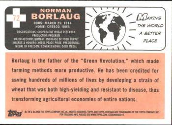 2009 Topps American Heritage Heroes #72 Norman Borlaug Back