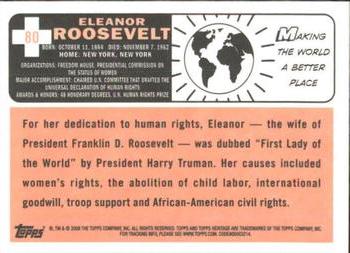 2009 Topps American Heritage Heroes #80 Eleanor Roosevelt Back