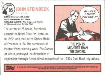 2009 Topps American Heritage Heroes #95 John Steinbeck Back