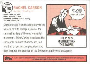 2009 Topps American Heritage Heroes #98 Rachel Carson Back