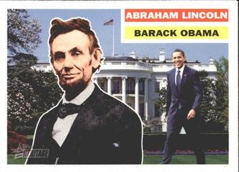 2009 Topps American Heritage Heroes #126 Abraham Lincoln / Barack Obama Front