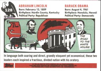 2009 Topps American Heritage Heroes #128 Abraham Lincoln / Barack Obama Back