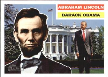 2009 Topps American Heritage Heroes #128 Abraham Lincoln / Barack Obama Front