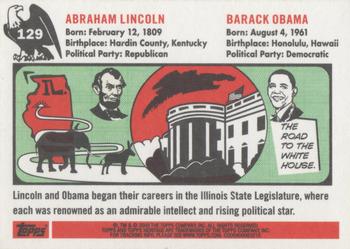 2009 Topps American Heritage Heroes #129 Abraham Lincoln / Barack Obama Back
