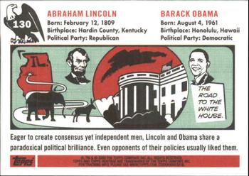 2009 Topps American Heritage Heroes #130 Abraham Lincoln / Barack Obama Back