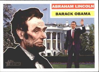 2009 Topps American Heritage Heroes #132 Abraham Lincoln / Barack Obama Front