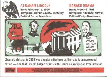 2009 Topps American Heritage Heroes #133 Abraham Lincoln / Barack Obama Back