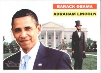 2009 Topps American Heritage Heroes #135 Abraham Lincoln / Barack Obama Front