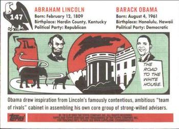 2009 Topps American Heritage Heroes #147 Abraham Lincoln / Barack Obama Back
