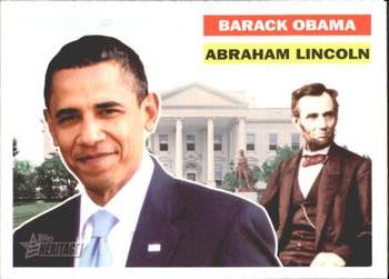 2009 Topps American Heritage Heroes #148 Abraham Lincoln / Barack Obama Front
