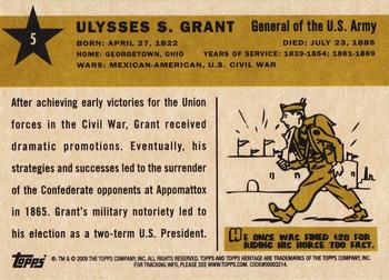 2009 Topps American Heritage Heroes #5 Ulysses S. Grant Back
