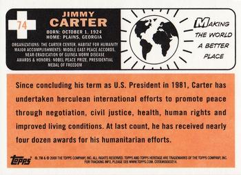 2009 Topps American Heritage Heroes #74 Jimmy Carter Back