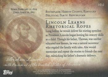 2009 Topps American Heritage Heroes - A Hero's Journey #HJ-2 Abraham Lincoln Back