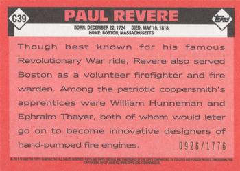 2009 Topps American Heritage Heroes - Chrome #C39 Paul Revere Back