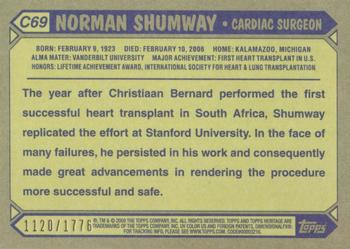 2009 Topps American Heritage Heroes - Chrome #C69 Norman Shumway Back
