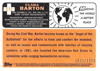 2009 Topps American Heritage Heroes - Chrome #C73 Clara Barton Back
