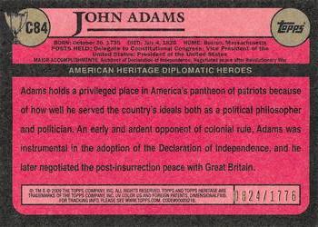 2009 Topps American Heritage Heroes - Chrome #C84 John Adams Back