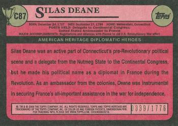 2009 Topps American Heritage Heroes - Chrome #C87 Silas Deane Back