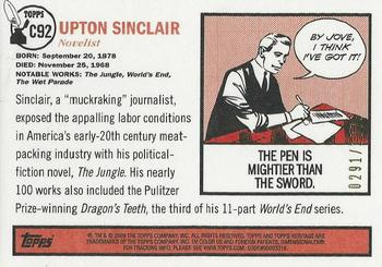 2009 Topps American Heritage Heroes - Chrome #C92 Upton Sinclair Back