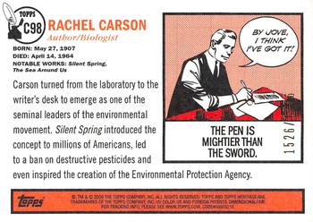 2009 Topps American Heritage Heroes - Chrome #C98 Rachel Carson Back