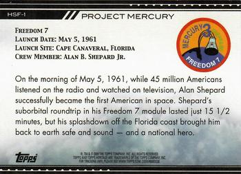 2009 Topps American Heritage Heroes - Heroes of Spaceflight #HSF-1 Freedom 7 Back