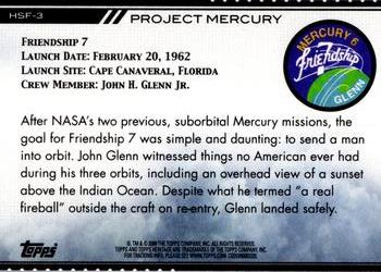 2009 Topps American Heritage Heroes - Heroes of Spaceflight #HSF-3 Friendship 7 Back