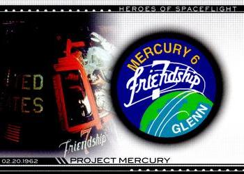 2009 Topps American Heritage Heroes - Heroes of Spaceflight #HSF-3 Friendship 7 Front