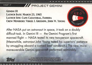 2009 Topps American Heritage Heroes - Heroes of Spaceflight #HSF-7 Gemini III Back