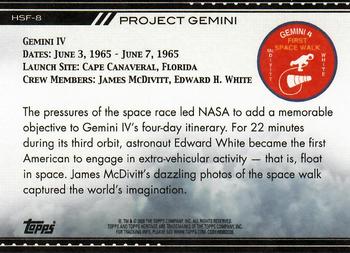 2009 Topps American Heritage Heroes - Heroes of Spaceflight #HSF-8 Gemini IV Back