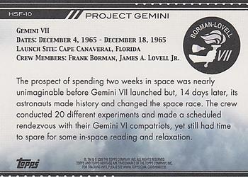 2009 Topps American Heritage Heroes - Heroes of Spaceflight #HSF-10 Gemini VII Back