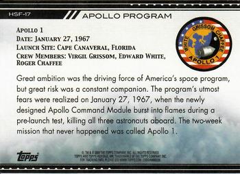 2009 Topps American Heritage Heroes - Heroes of Spaceflight #HSF-17 Apollo 1 Back