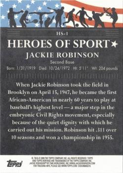 2009 Topps American Heritage Heroes - Heroes of Sport #HS-1 Jackie Robinson Back