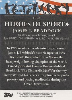 2009 Topps American Heritage Heroes - Heroes of Sport #HS-3 James J. Braddock Back