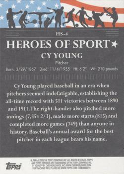2009 Topps American Heritage Heroes - Heroes of Sport #HS-4 Cy Young Back