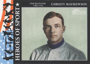 2009 Topps American Heritage Heroes - Heroes of Sport #HS-11 Christy Mathewson Front