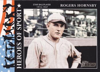 2009 Topps American Heritage Heroes - Heroes of Sport #HS-16 Rogers Hornsby Front