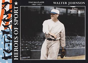 2009 Topps American Heritage Heroes - Heroes of Sport #HS-20 Walter Johnson Front