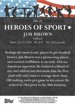 2009 Topps American Heritage Heroes - Heroes of Sport #HS-21 Jim Brown Back