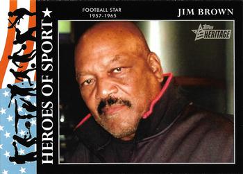 2009 Topps American Heritage Heroes - Heroes of Sport #HS-21 Jim Brown Front