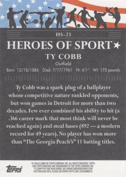2009 Topps American Heritage Heroes - Heroes of Sport #HS-23 Ty Cobb Back