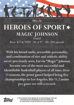 2009 Topps American Heritage Heroes - Heroes of Sport #HS-24 Magic Johnson Back