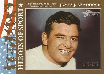 2009 Topps American Heritage Heroes - Heroes of Sport Gold #HS-3 James J. Braddock Front