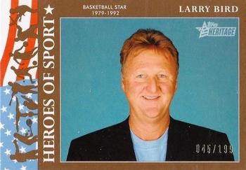 2009 Topps American Heritage Heroes - Heroes of Sport Gold #HS-5 Larry Bird Front