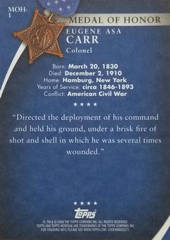 2009 Topps American Heritage Heroes - Presidential Medal of Honor #MOH-1 Eugene Asa Carr Back