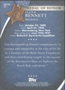 2009 Topps American Heritage Heroes - Presidential Medal of Honor #MOH-42 Floyd Bennett Back